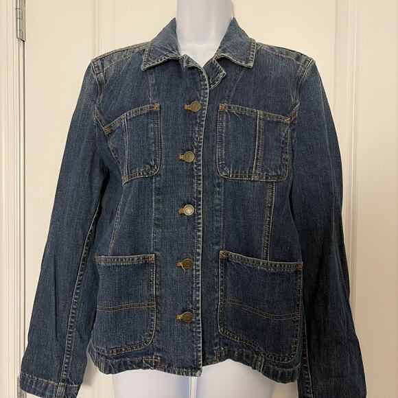 Ralph Lauren Jackets & Blazers - Vtg Ralph Lauren Jean Co Denim Chore Jacket Size P/l